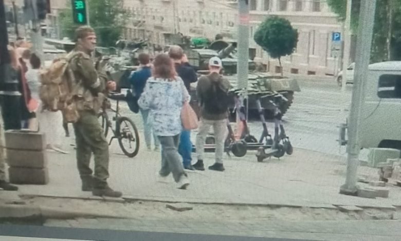 لقطات منشورة للوضع في شوارع روستوف أون دون بمدينة روسيا