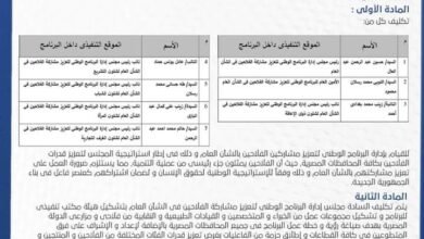 نقيب الفلاحين رئيسا للبرنامج الوطني لتعزيز مشاركة الفلاحين فى الشأن العام 