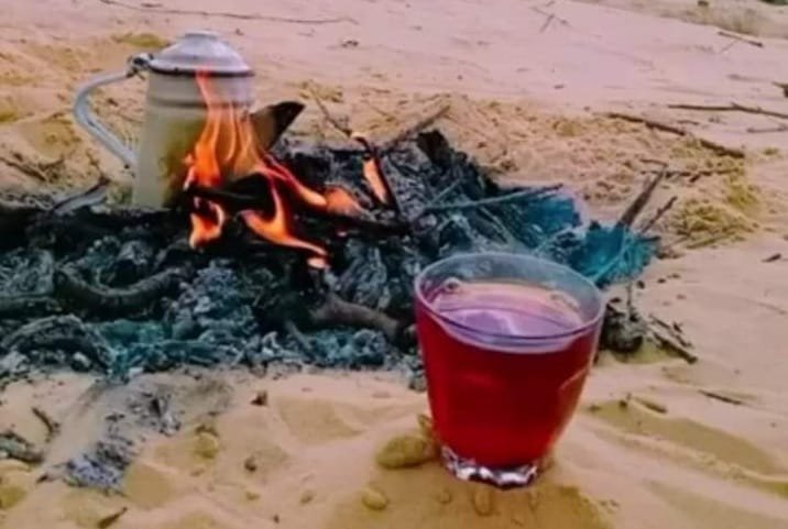 شاي النار في صحراء سيناء