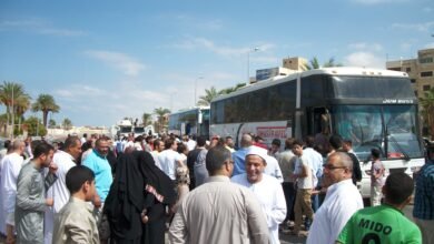 وداع الحجاج بمدينة العريش - أرشيفية. تصوير: محمود الشوربجي