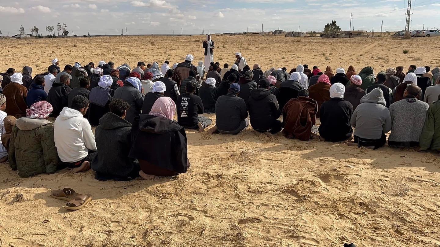 صلاة الاستسقاء في قرية الغراء بالشيخ زويد الجمعة قبل الماضي