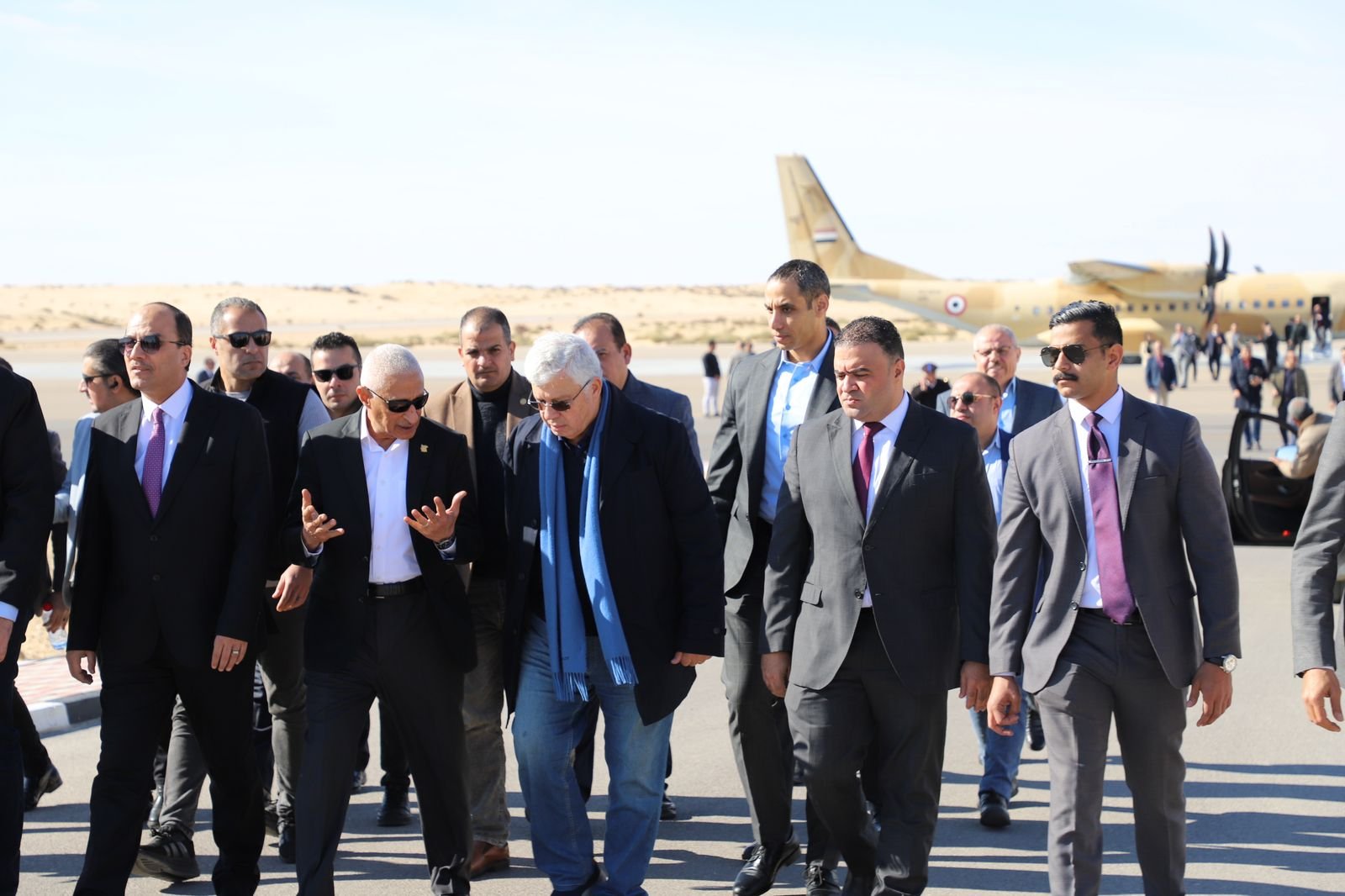 خلال وصول وزير التعليم العالي إلى مطار العريش الدولي