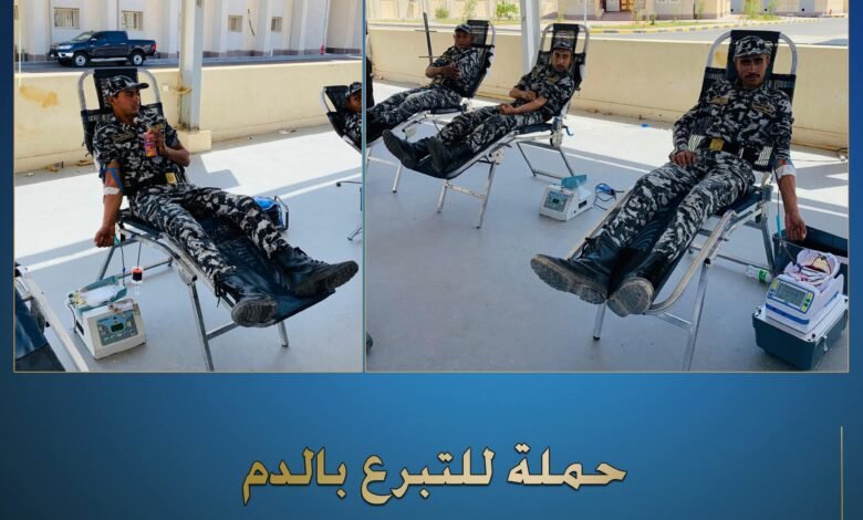 حملة للتبرع بالدم في البحر الأحمر بمشاركة رجال الشرطة ضمن مبادرات وزارة الداخلية الإنسانية