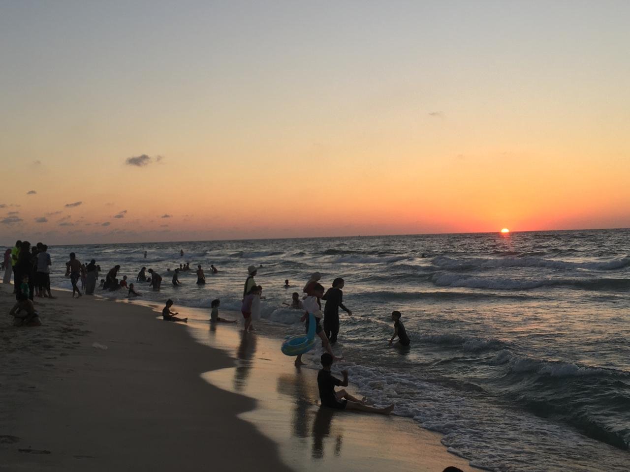 غروب الشمس شاطيء العريش