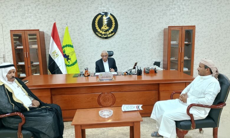 محافظ شمال سيناء يستقبل رئيس الاتحاد المصري للهجن