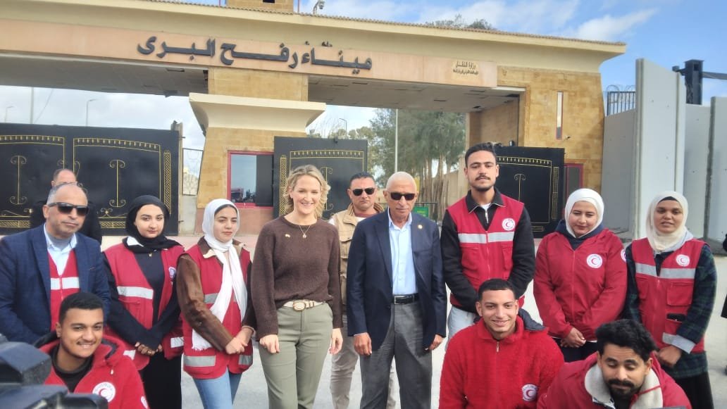 جانب من زيارة معبر رفح البري