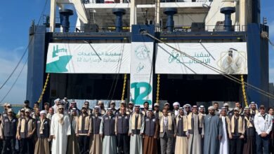 سفينة «صقر» ترسو في العريش حاملة 4 آلاف طن إغاثة لغزة بدعم إماراتي متواصل