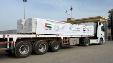 وكالة الإمارات للمساعدات تدعم غزة بالدفعة 303 عبر كرم أبو سالم واستعدادات لاستقبال سفينة «أم الإمارات»