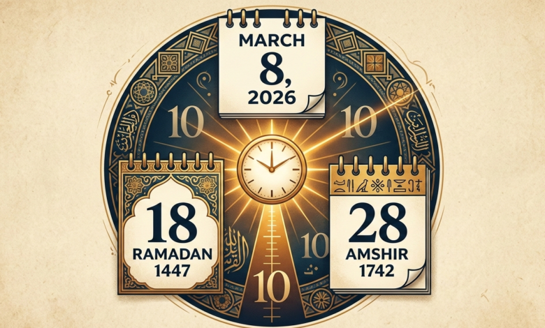 لقاء الأرقام.. 8 مارس يلتقي بـ18 رمضان و28 أمشير في تناغم رقمي