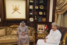 السفير عبد الله الرحبي يستقبل سفير الإمارات بالقاهرة