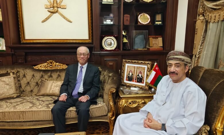 السفير عبد الله الرحبي يستقبل سفير اليابان بالقاهرة