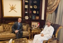 السفير عبد الله الرحبي يستقبل سفير لاتفيا بالقاهرة