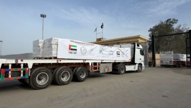 قافلة إماراتية ضخمة بـ53 طناً من المساعدات الطبية تدخل غزة لدعم القطاع الصحي بدعم وكالة الإمارات للمساعدات الدولية